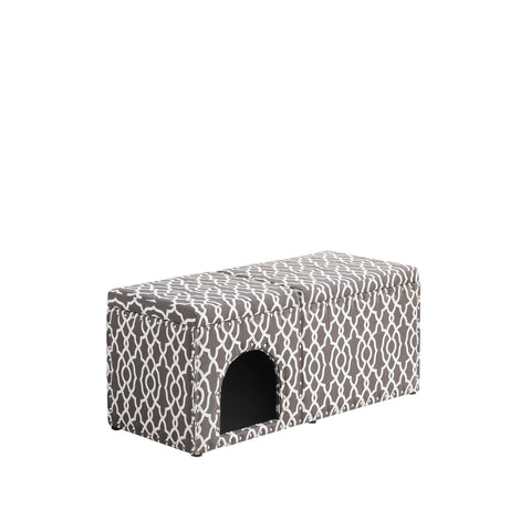 Storage Bench With Pet Bed